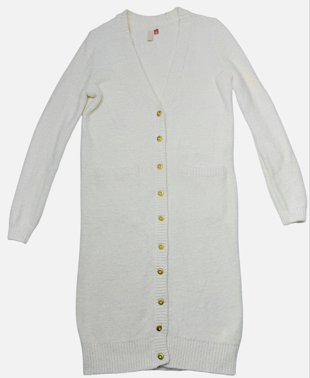 Pilcro Anthropologie? No — Urban Outfitters XS Ivory Long Button Front Cardigan